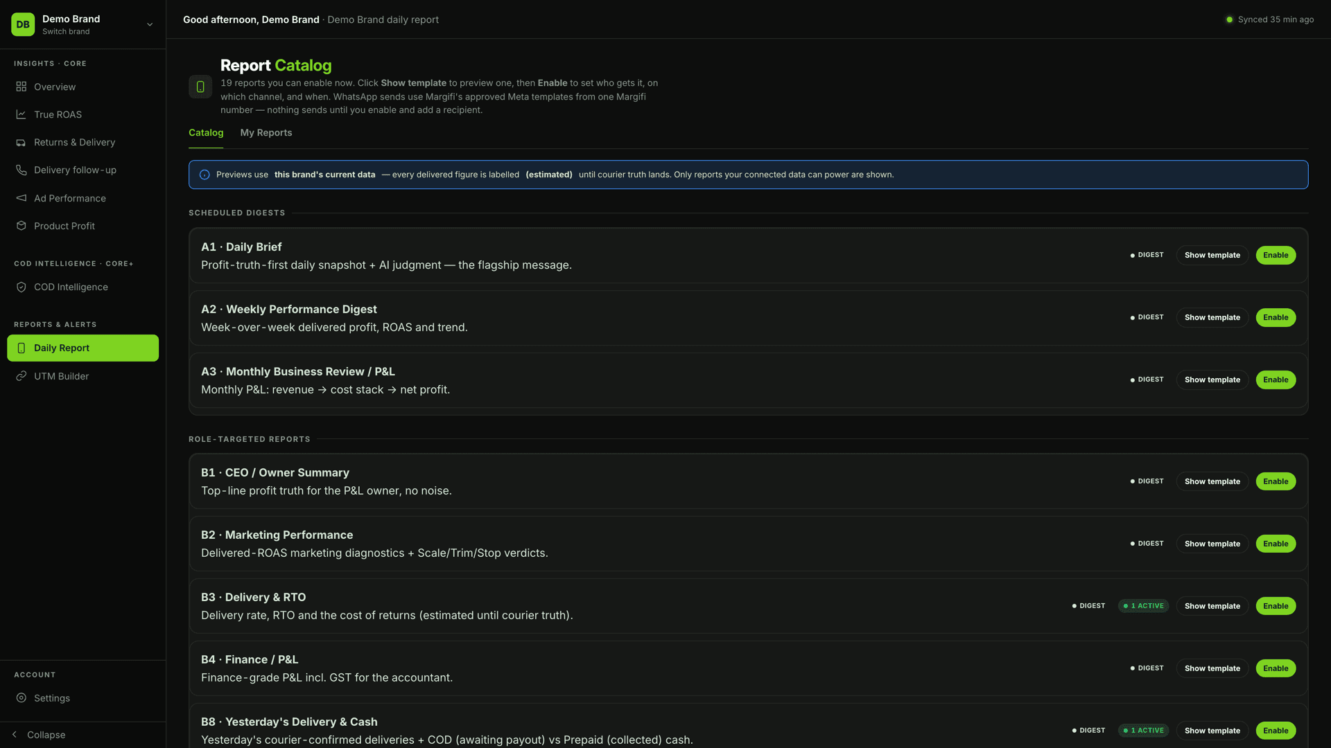 Daily Report & Alerts gallery
